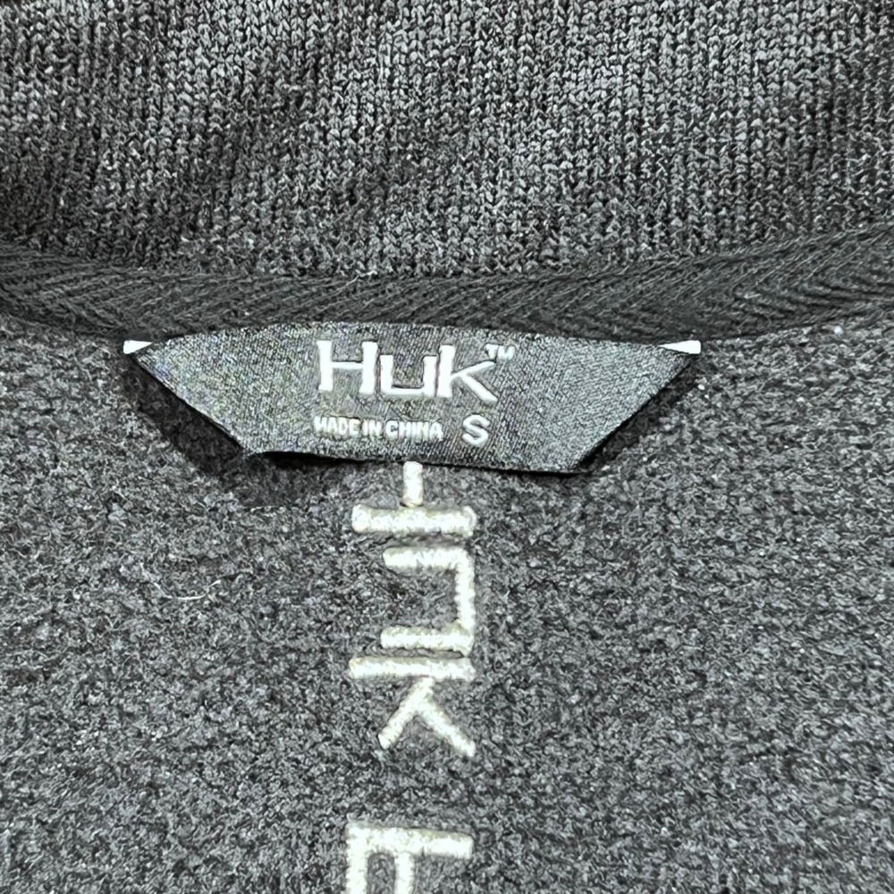 Huk Fishing Mens Gray Quarter Zip Fleece Pullover H1300023 Heathered Performance - Picture 11 of 14
